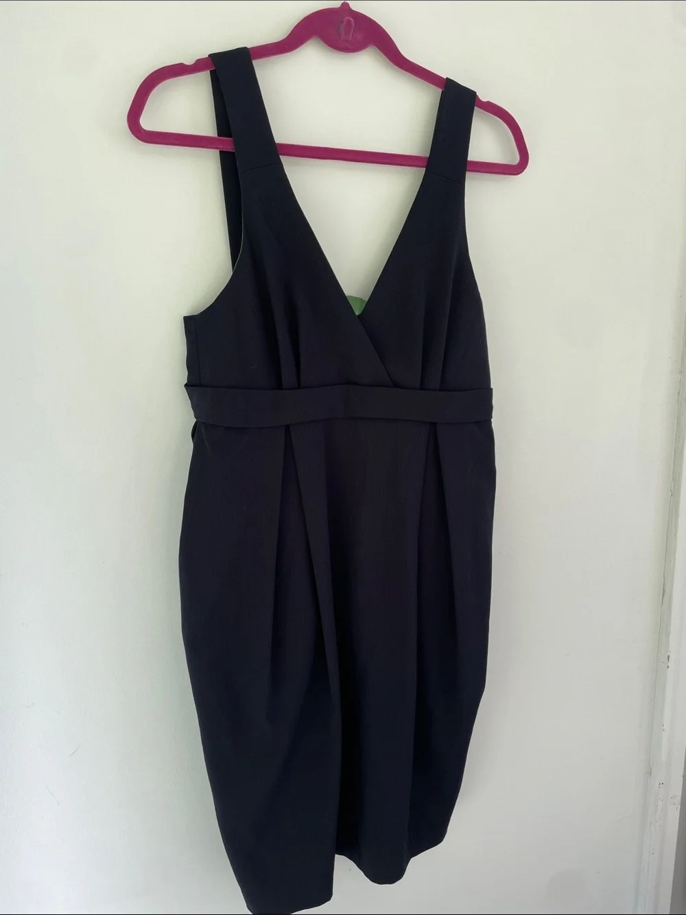 Tulle Navy Blue V-Neck Sleeveless Sheath Dress Medium